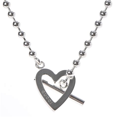 gucci toggle heart necklace.